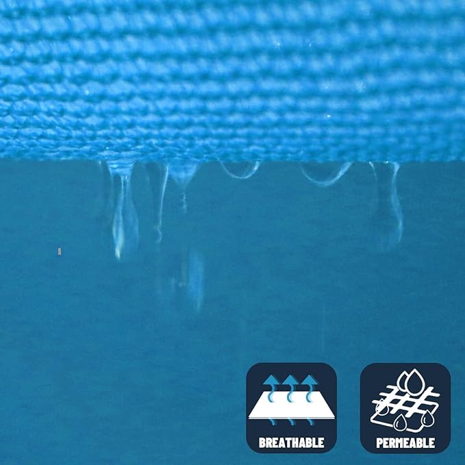 SUNNY GUARD Custom Size 7'x18' Rectangle Turquoise Blue UV Block Sunshade for Backyard Yard Deck Patio Garden Outdoor Activities and Facility(Customized) SUNNYGUARD