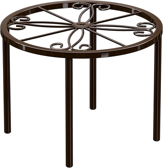 1 PCS Plant Stand,-Heavy Duty Metal Stand Decorates Plants, Anti-Rust Flower Pot Stand, Round Plant Rack for Room Indoor and Outdoor Courtyard,Gardens, Brown. BUSSDIS