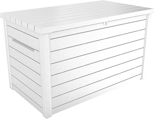 Keter XXL 230 Gallon Deck Storage Box Outdoor Patio Container ~ White Keter