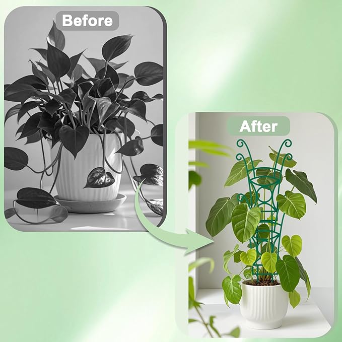 8 Pack Trellis for Potted Plants, Stackable Indoor Plant Trellis for Climbing Plants, Garden Trellis Outdoor for Flower Vine Lvy Hoya Houseplants Plant Support YHTPOUQE