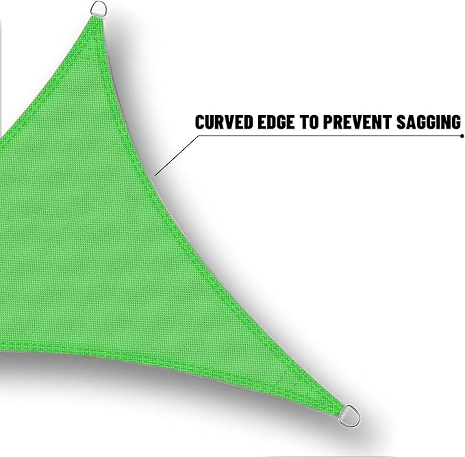 SUNNY GUARD Waterproof Sun Shade Sail 8'x8'x8' Lemon Green Triangle UV Block Sunshade for Backyard Yard Deck Patio Garden Outdoor Activities and Facility(Customized) SUNNYGUARD