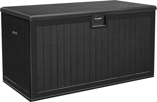 YITAHOME 150 Gallon Large Deck Box with Side Handles, Outdoor Double-Wall Storage for Patio Furniture Cushions, Garden Pool Accessories, Waterproof & Lockable YITAHOME