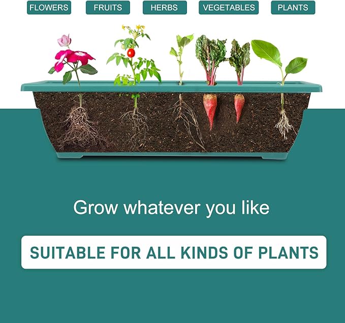 Vertical Garden Planter, Raised Garden Beds Outdoor with Drainage System for Vegetables, Flowers, Herbs, Sturdy Planters for Outdoor Plants (Green, 39.6 X 25.6 X 30.7 Inch) VINGLI