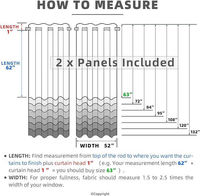 Waterproof Outdoor Curtain W52 x L63 - Grommet Top Sunlight Blocking Window Treatment Drapes Blackout Curtains for Home Bedroom Living Room Outdoor Patio Porch Pergola (Light Gray, 2 Panels) DivaenCamino