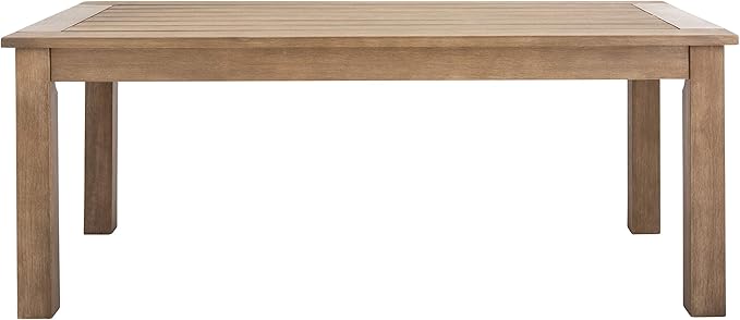 SAFAVIEH Couture Outdoor Patio Furniture Collection – Santa Cruz Coffee Table, Natural Eucalyptus Wood Slatted Top, Modern Outdoor Accent Table (CPT1016A) SAFAVIEH