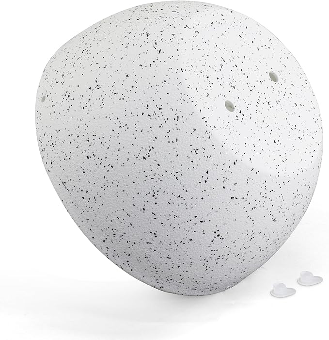 8 inch Hanging Planters for Small Indoor Outdoor Plants, 2 Pack Hanging Flower Pots with Drainage Holes and Chain for Garden Porch, Plastic Hanging Baskets for House Plants, Speckled White Meowell
