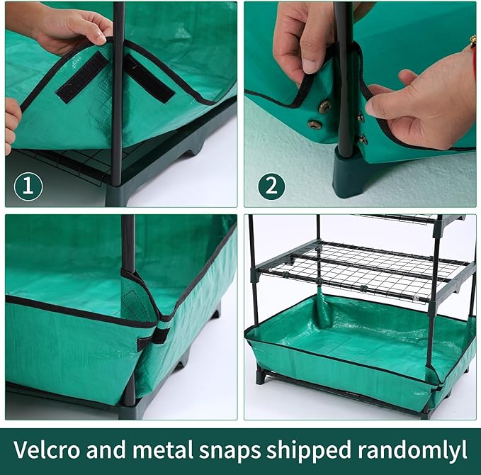 5 Tier Mini Greenhouse for Indoor Outdoor, Portable Green House with Durable PVC Cover and Shelves for Seedling, Heavy Duty Greenhouse with Waterproof Mat and Cover Tape, Gardening Gifts for Women Men Rootora