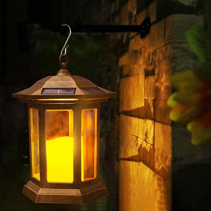 Solar Lantern Outdoor, Outdoor Hanging Candle Lanterns LED Lights - PVC Waterproof Solar Lights Decorative Lantern Lights for Table,Outdoor,Party… SolarGardenDecorationLight