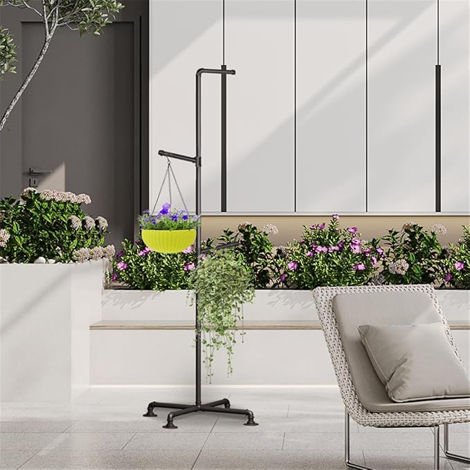 Plant Hanger Indoor,Corner Hanging Plant Stand,Heavy Duty Metal Hanging Plant Holder for Indoor Plants,Living Room,Balcony,Bedroom,Garden Lengfkus