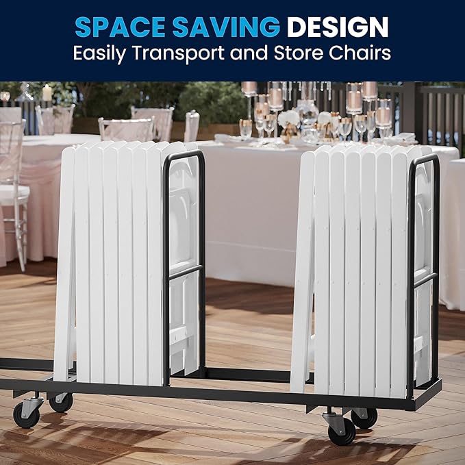Flash Furniture Hercules Series Folding Chairs for Weddings and Formal Events, Stackable Commercial Event Seats with 1,000-lb. Static Weight Capacity, Set of 2, White FlashFurniture