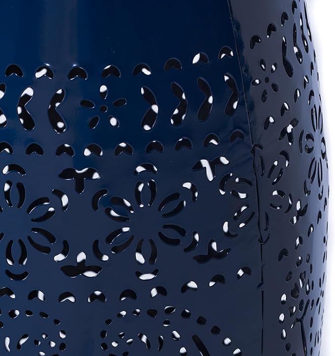 Christopher Knight Home Ruby Outdoor 12" Iron Side Table, Dark Blue ChristopherKnightHome