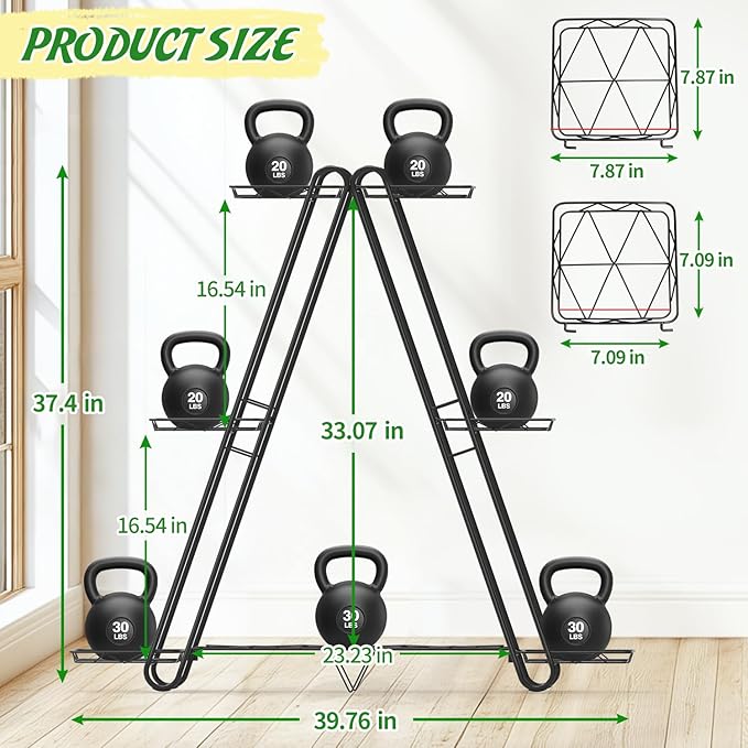 Heavy Duty Metal Plant Stand, Indoor Outdoor Plant Shelf & Rack - 3 Tiers 7 Pots, Plant Holder for Plants/Flowers/Planters, for Living Room Home Corner Patio & Garden DiiKoo