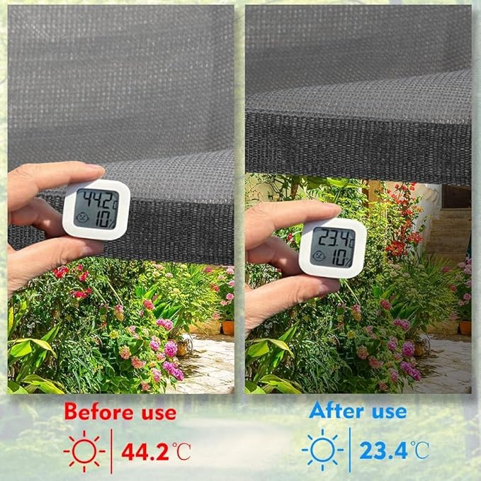 EMERIT 90% Shade Cloth Sun Shade Fabric Privacy Screen Shade Cover for Patio Garden Pergola Shade Cover Canopy with Gromments eMERIT