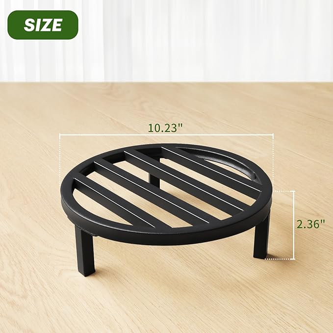 3 Pack 10.23 Inch Metal Plant Stands Outdoor,240 LBS Capacity,Single Plant Stand Indoor for 5-12 Inch Pots,Heavy Duty Flower Pot Stand Stool Riser,Black bozopion