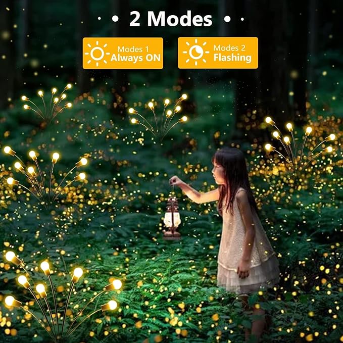 10-Pack Solar Garden Lights, 80 LED Solar Lights Outdoor for Garden Decor, Waterproof Firefly Light Outdoor (Sway by Wind), Swaying Light for Outside Yard Pathway Landscape Decorations (Warm White) Albelt
