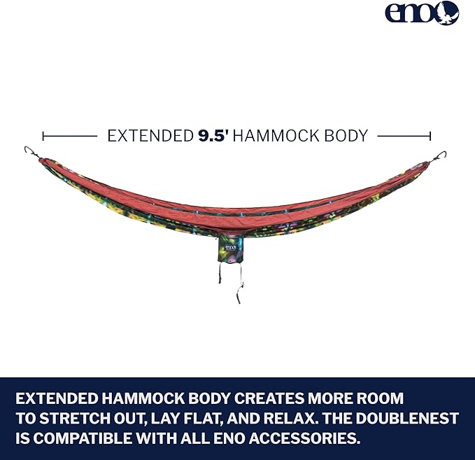 ENO, Eagles Nest Outfitters DoubleNest Lightweight Camping Hammock, 1 to 2 Person, Special Edition Colors, ATC EaglesNestOutfitters