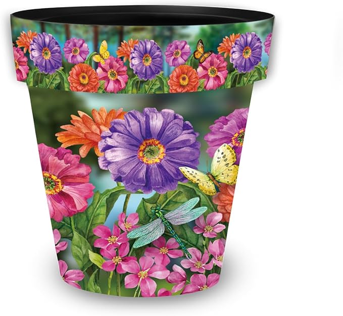 Briarwood Lane Zinnias in Bloom Medium Planter BriarwoodLane