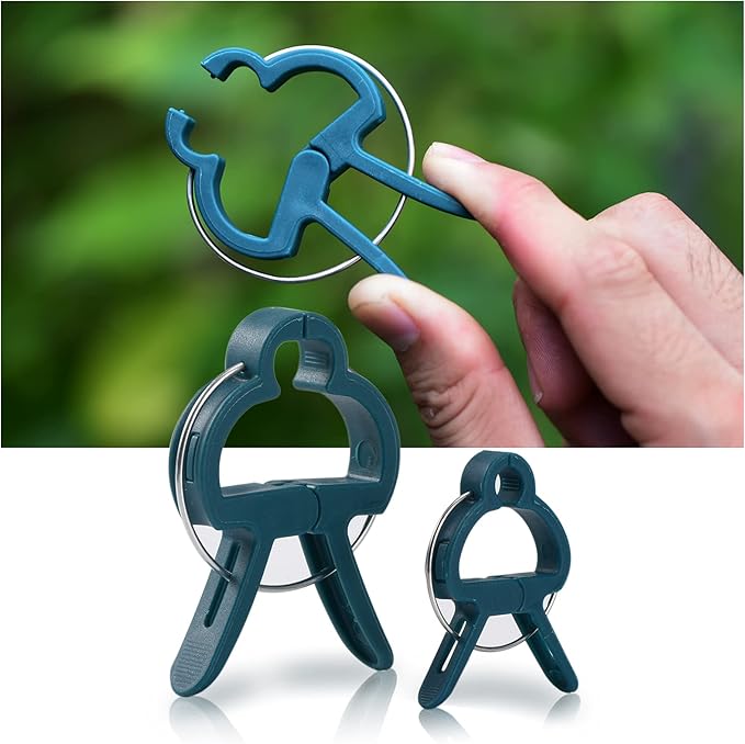 Plant Support Clips, 120 PCS Gentle Flower Plant Clamps for Supporting Vine Climbing Plants, Gardening Lever Loop Gripper Clips Help Stems Vines Grow Straight Upright, 2 Sizes in one Pack PERSZEN