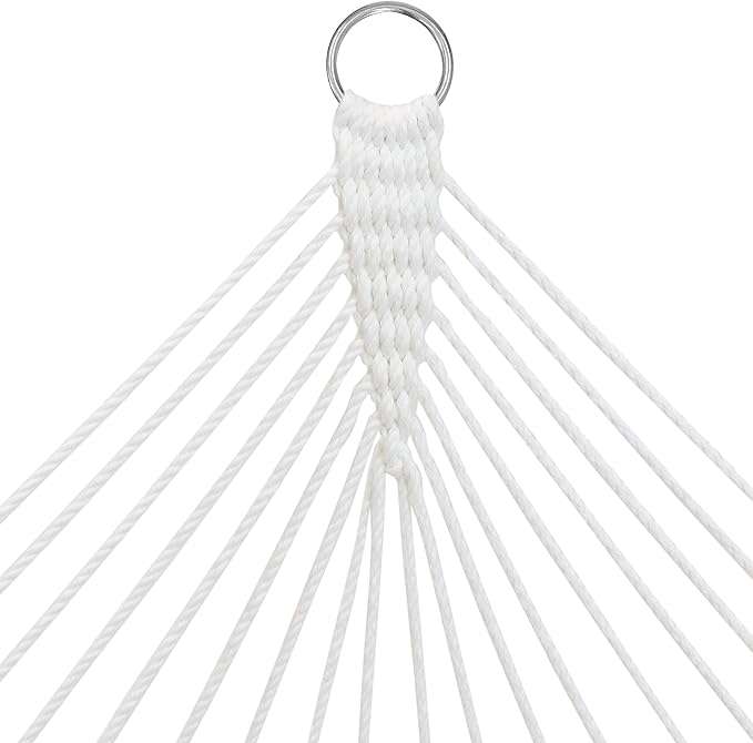 Sunnydaze Quilted Outdoor Hammock with Spreader Bars - Heavy-Duty 450-Pound Capacity Double Hammock for Outside - Breakwater Stripe SunnydazeDecor