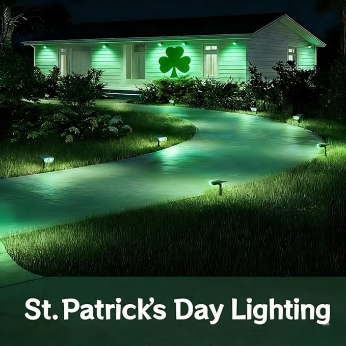 Linkind Smart Solar Lights Outdoor SL5 with Motion Sensor, APP Control Color Changing Solar Spot Lights Outdoor, St. Patrick's Day Decorations, IP65 Landscape Lighting for Yard, Garden, Path(6 Pack) Linkind
