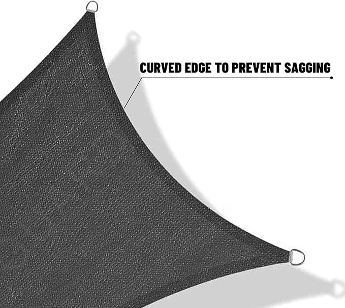 SUNNY GUARD Custom Size 7'x10'x11.2' Dark Grey Sun Shade Sail Right Triangle UV Block Shade for Backyard Yard Patio Deck Garden(Customized) SUNNYGUARD