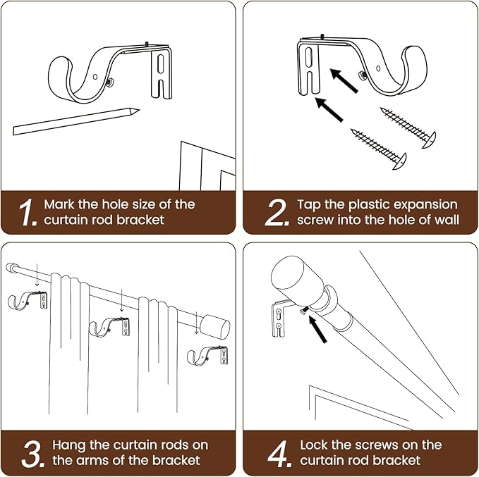 1” Diameter Silver Curtain Rod Itself is 30-90 Inch 2 Pack, Fit 30 to 84 Inch Windows with Heavy Duty Adjustable Telescopic Rod，Splicing Metal Extra Long Curtain Rod for Windows Rootora