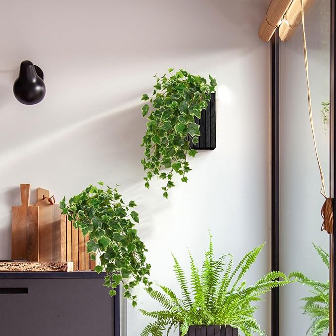 Hollyone 2pcs Artificial Hanging Plants 24" Fake Ivy Vine Faux Ivy Leaves Hanging Plant Greenery for Wall House Room Patio Indoor Outdoor Home Shelf Office Wedding Decor Hollyone