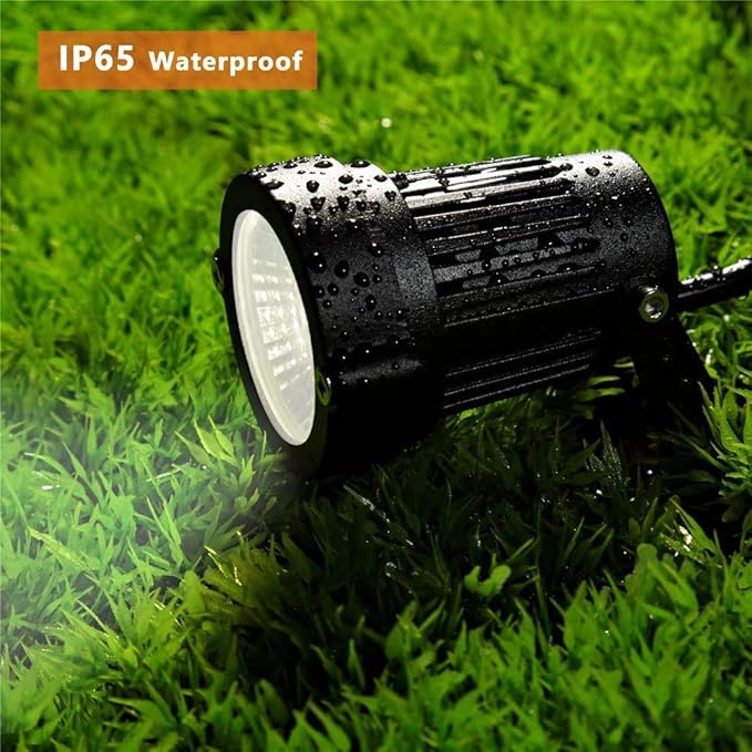 Z LED Landscape Lights,5W Outdoor Pathway Garden Yard Spotlight,IP65 Waterproof Garden Floodlight,Outdoor Spotlight with Stake,UL Cord 5-ft with Plug 6500K Daylight White(Pack of 4) Z