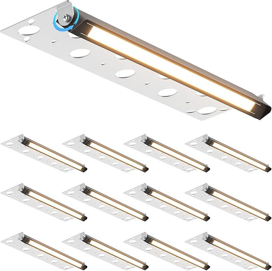 SUNVIE 12 Inch LED Hardscape Lighting 2700K Soft White Retaining Wall Lights 7W LED Landscape Lighting 12-24V Low Voltage Step Lights Outdoor with Connectors Waterproof Hardscape Paver Light, 12 Pack SUNVIE