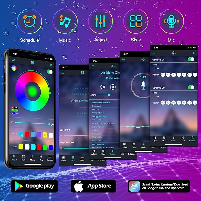 Outdoor LED Strip Lights Waterproof,IP68 Outside Led Light Strips Waterproof with Bluetooth App Remote Control,Music Sync RGB Exterior Led Rope Lights,for Balcony,Deck,Roof,Garden,Pool (300FT Outdoor) AILBTON
