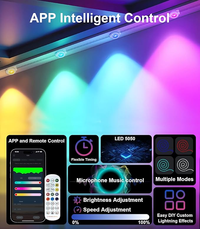 300FT Permanent Outdoor Lights for House, Smart Color Change Eaves LED Lights House Decor for Holiday, Christmas, Halloween, IP67 Waterproof Outside Lighting with APP Remote Control for Daily, Pool BonvePet