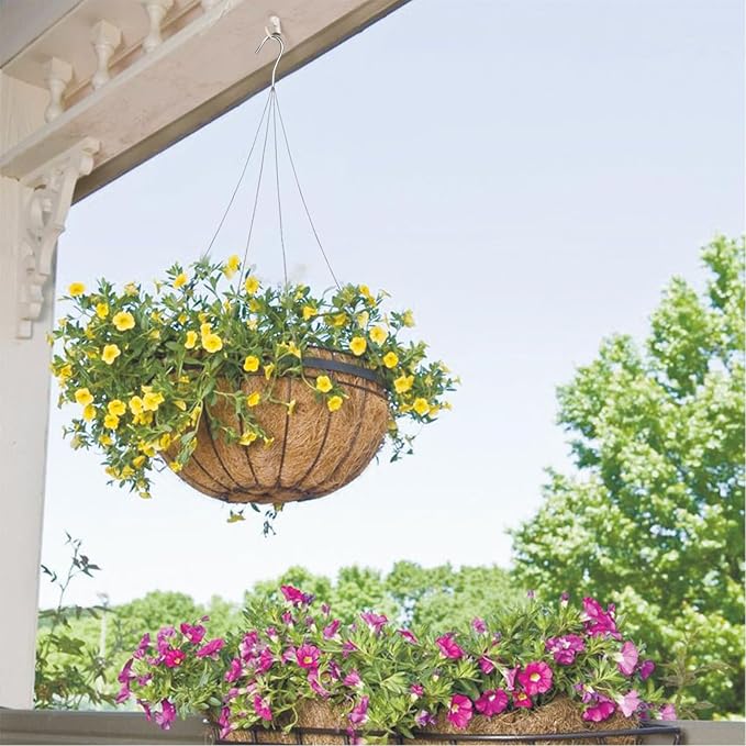 24 Pack Chain for Hanging Plants, 24 inch 4 Point Wire Plant Hangers for Hanging Baskets, Hanging Plant Chain for Indoor Outdoor Patio Garden Greenhouse Supplies EATHEATY