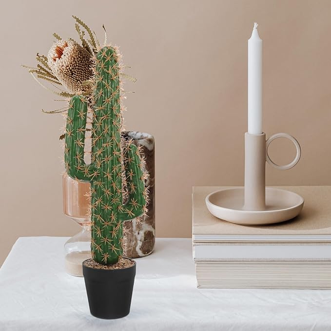 ABOOFAN Artificial Saguaro Cactus in Pot Faux Succulent Plant 20.86In Large Fake Potted Cacti Decorative Bonsai for Home Office Garden D Cor ABOOFAN