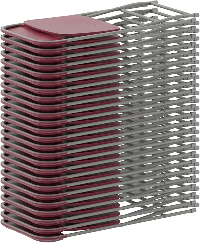 Flash Furniture Hercules Series Plastic Folding Chair - Red - 6 Pack 650LB Weight Capacity Comfortable Event Chair-Lightweight Folding Chair FlashFurniture