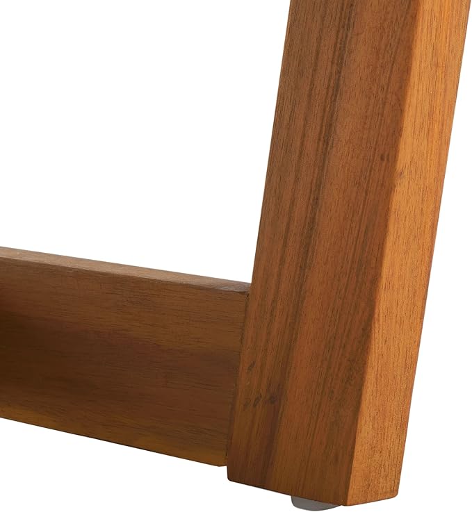 SAFAVIEH Outdoor Patio Furniture Collection Lynn Natural Brown Slatted Top Solid Wood Coffee Table (PAT7330A) SAFAVIEH