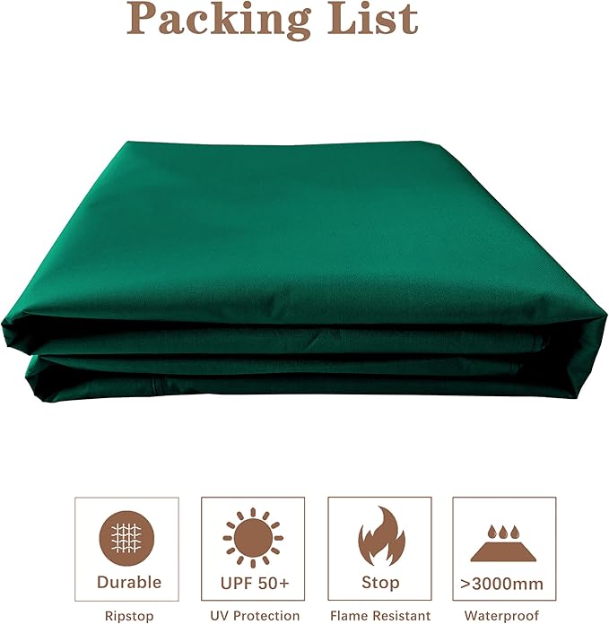 SCOCANOPY Replacement Gazebo Canopy for 10 x 12 Regency II Patio Gazebo Model L-GZ798PST,A101004104,A101004105,(Forest Green) SCOCANOPY