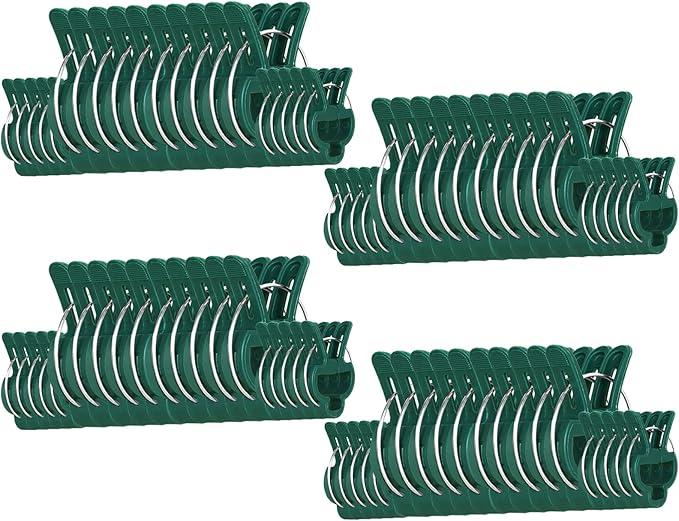 80 Pcs Plant Support Clips,Flower and Vine,Garden Tomato Plant Support Clips for Supporting Stems,Vines Grow Upright Climbing,Tool for Straightening,Tomato Cage,Trellis. 2 Sizes in one Pack Yinghezu