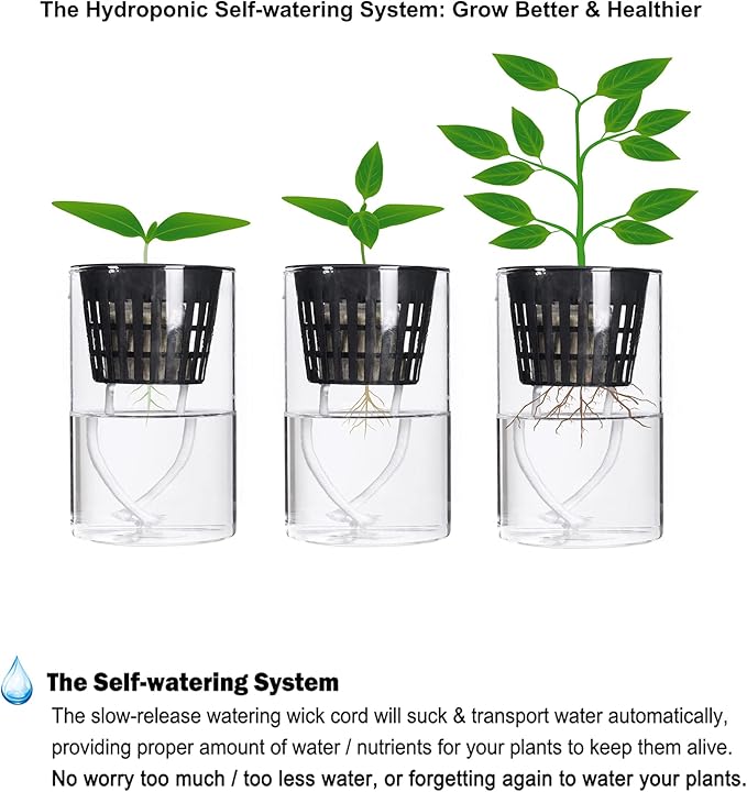 ORIMERC 12 Pack 3 inch Net Cups Pots with 12 feet Hydroponics Self Watering Wick & 12 Plant Labels Aquaponics Mason Jar Bucket Insert Orchid kratky Vegetable Garden Growing Netted Basket Slotted Mesh OrimercGarden