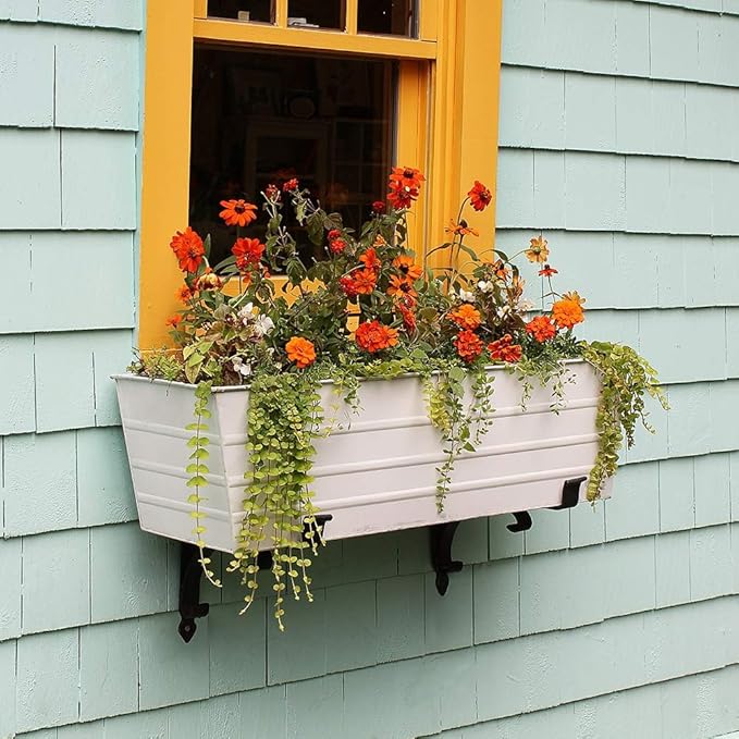 Achla Designs C-21W Window Box, Large, White ACHLADesignsHomeGarden