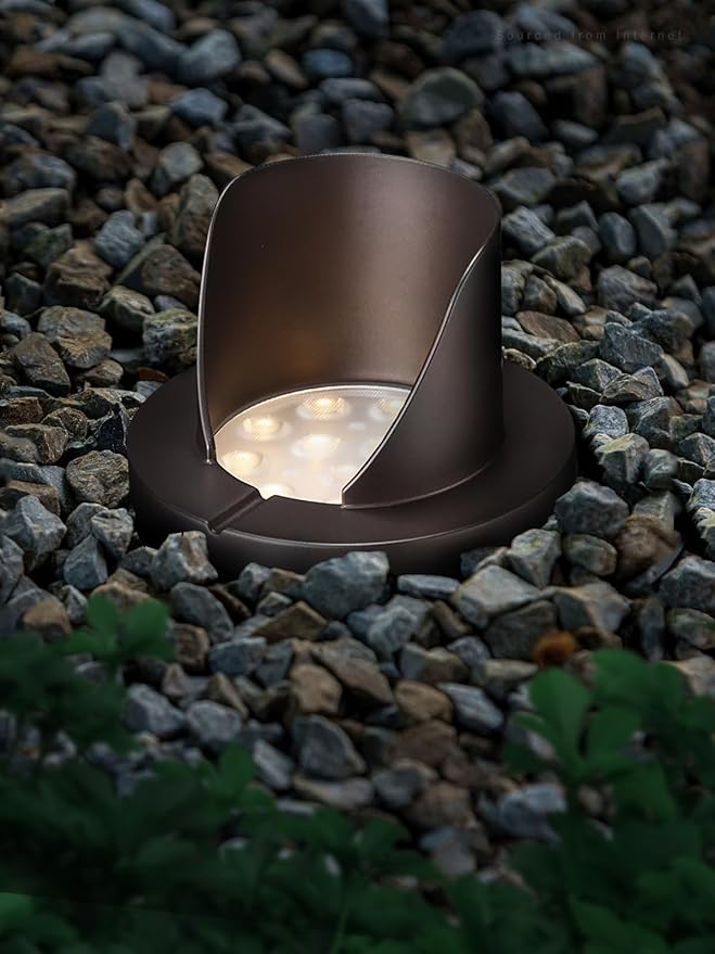 LEONLITE Dia. 4 Inch Well Lights Landscape LED In Ground, Shielded Top, 3000K Warm White, 12-24V AC/DC CRI90 Low Voltage Garden Landscaping, Oil Rubbed Bronze Aluminum Housing, Pack of 6 LEONLITE