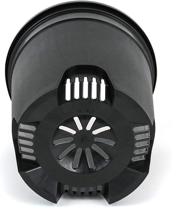 1.5 Gallon Black Nursery Pot Plastic Planters for Outdoor Indoor Plants Gardening Flower Pots 10-Pack 7.5 in Pot Liners with Drainage Holes CottaPlanters
