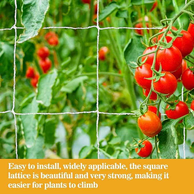 Sukh Garden Plant Trellis Netting - 3 PcsTrellis Net Polyester Trellis Netting Garden Square Mesh for Climbing Plants Fruits Vegetables VinesGrow Tents Sukh