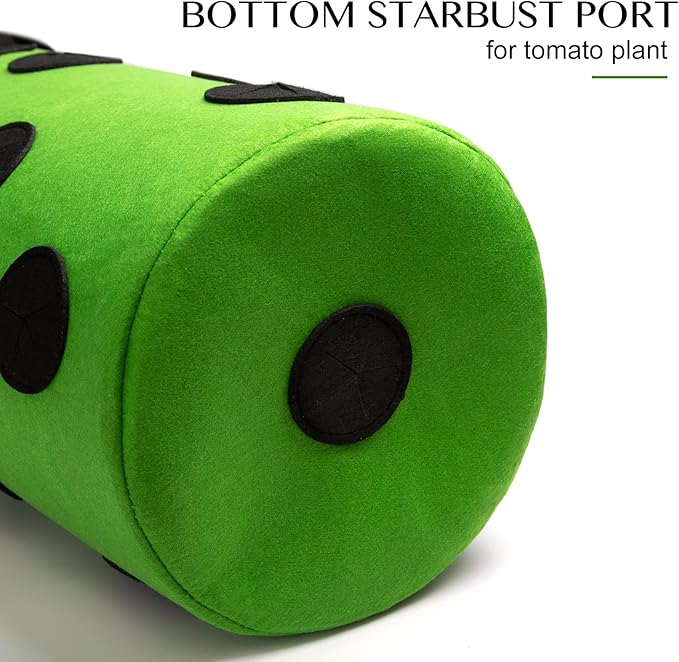 2 Pack Green Upside Down Tomato & Herb Planter, Outdoor Hanging Durable Aeration Fabric Strawberry Planter Bags Homyhoo