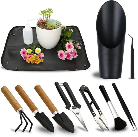 11Pcs Succulent Tools,Mini Garden Tools,Succulent Watering Tool as Plant Accessories,Succulent Gardending Hand Tools Kit for Seedling Soil,Caring Succulent,Houseplant,Gifts for Woman (No Flowerpot) Songtaste