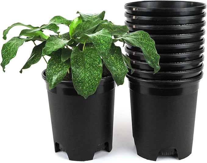 Wholesale Bulk Nursery Pot Black Plastic Planters 30-Pack 1 Gallon Pots for Outdoor Indoor Plants Gardening Flower with Drainage Holes CottaPlanters