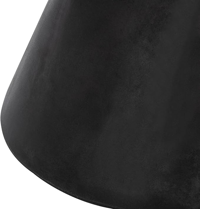 Safavieh Outdoor Athena Black Modern Concrete Round Accent Table SAFAVIEH