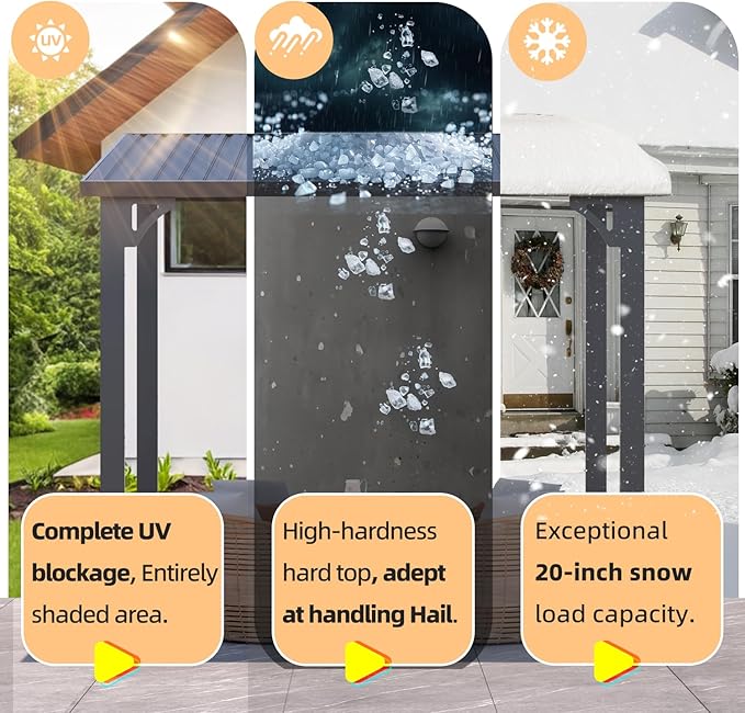 AECOJOY 12' x 10' Outdoor Hardtop Pergola Gazebo for Patio, Large 10x12 Galvanized Steel Heavy Duty Lean to Gazebo, Wall-Mounted Pergolas and Gazebos Clearance, Metal Patio Roof Awnings for Backyard AECOJOY