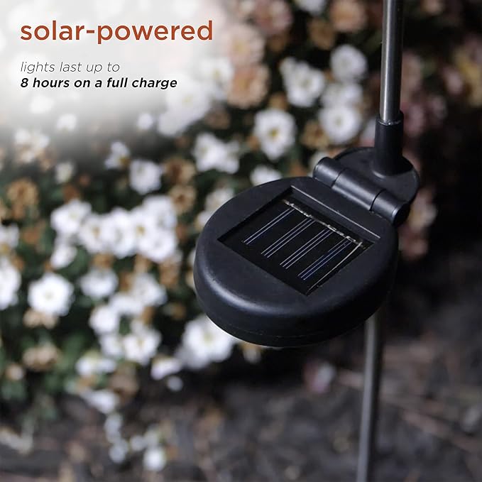 Alpine Corporation 34" Tall Outdoor Solar Powered Cross Pathway Light Stakes (Set of 2) AlpineCorporation
