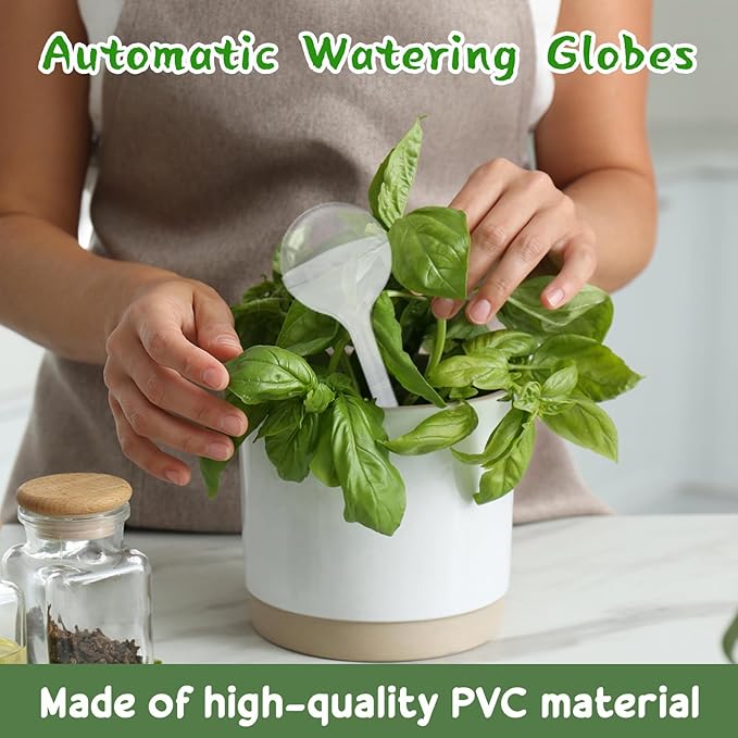 14 PCS Plant Watering Globes,Clear Self-Watering Bulbs,Plastic Automatic Watering Globes for Plant Indoor Outdoor,Garden Water Device -PlantWateringGlobes-