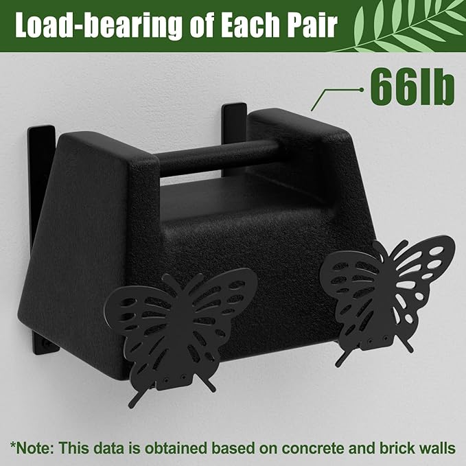 Adjustable Window Box Brackets, 6 to 12 inch Heavy Duty Window Planter Box Brackets, Butterfly Shape Wall Mount Flower Box Holder, 4 Pack BIOMAND